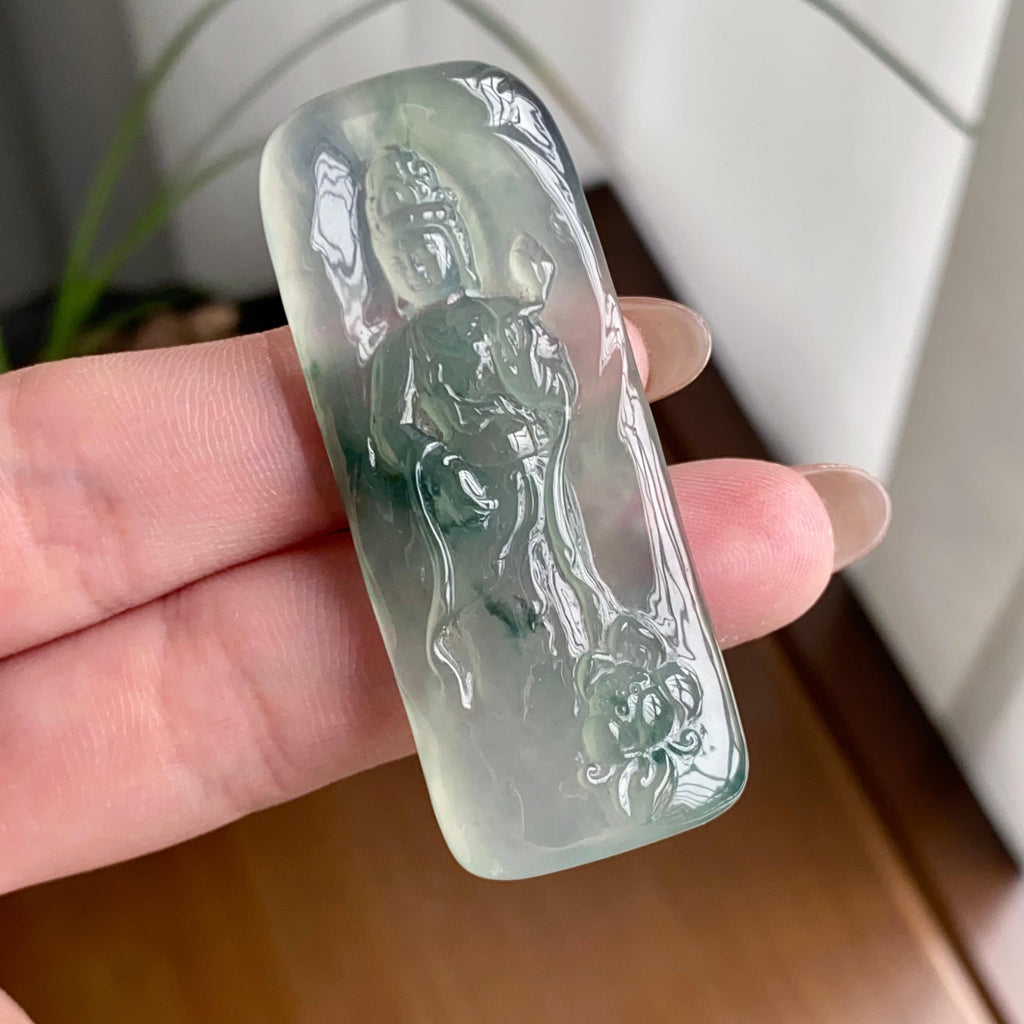 冰种飘花度母吊坠（yc260837）