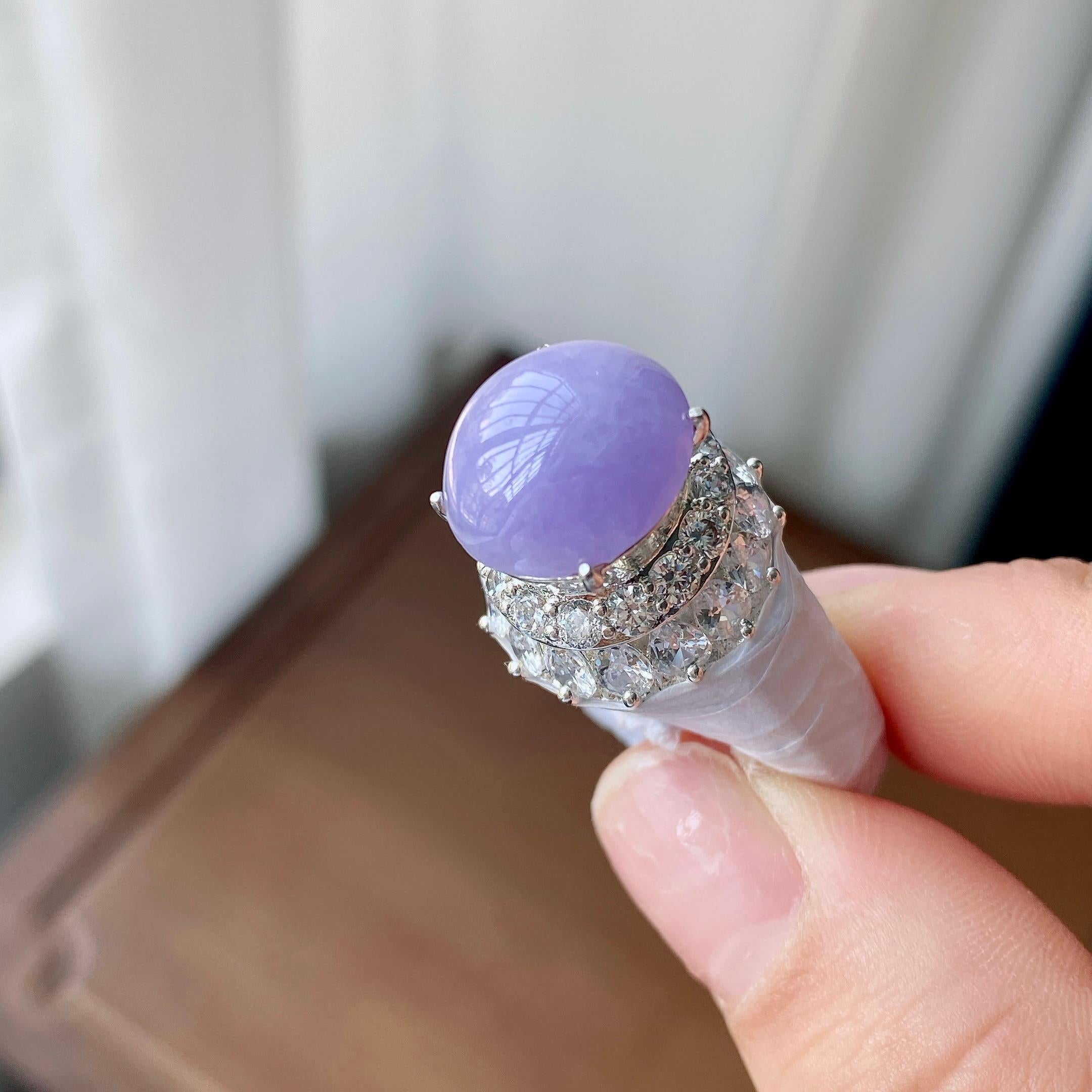 糯冰种自罗兰蛋面裸石（yc303864）