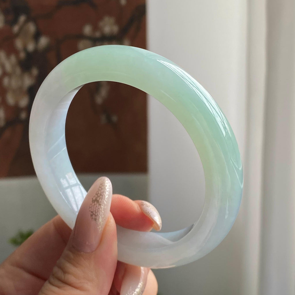 糯冰种晴底平安镯（56圈）（yc221703）