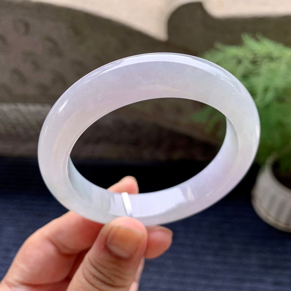细糯种淡紫罗兰平安镯（57mm）（yc107697）