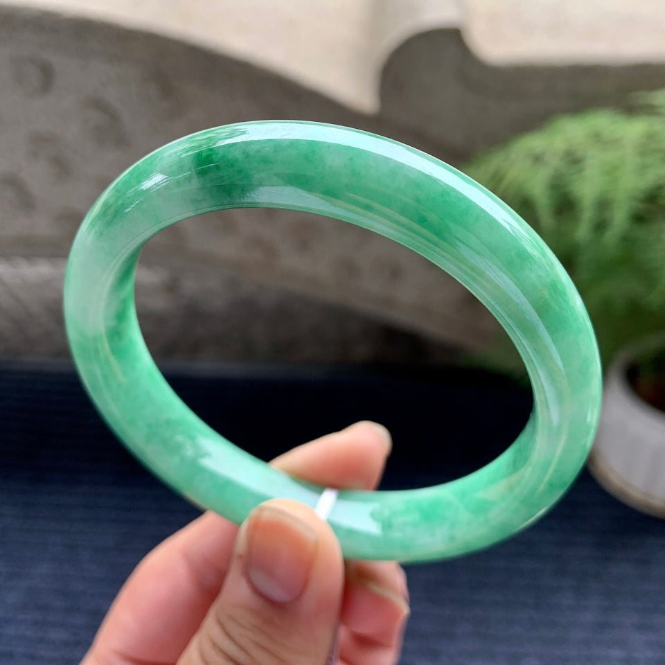 糯种飘花平安镯（61.8mm）（yc088765）