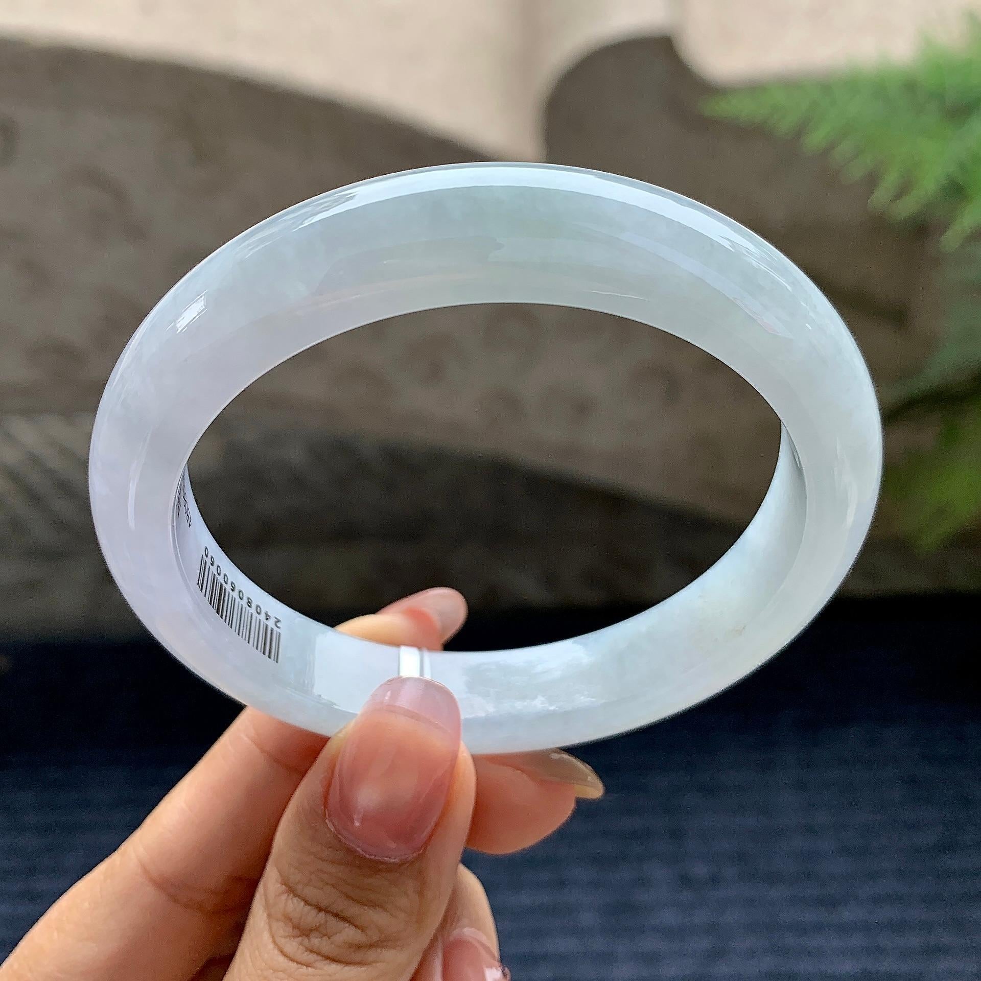 细糯种淡紫罗兰平安镯（59.1mm）（yc281526）