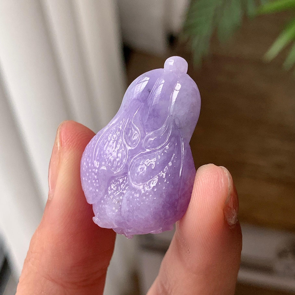 细糯种 紫罗兰白菜吊坠 天然缅甸A货翡翠（yc703367）