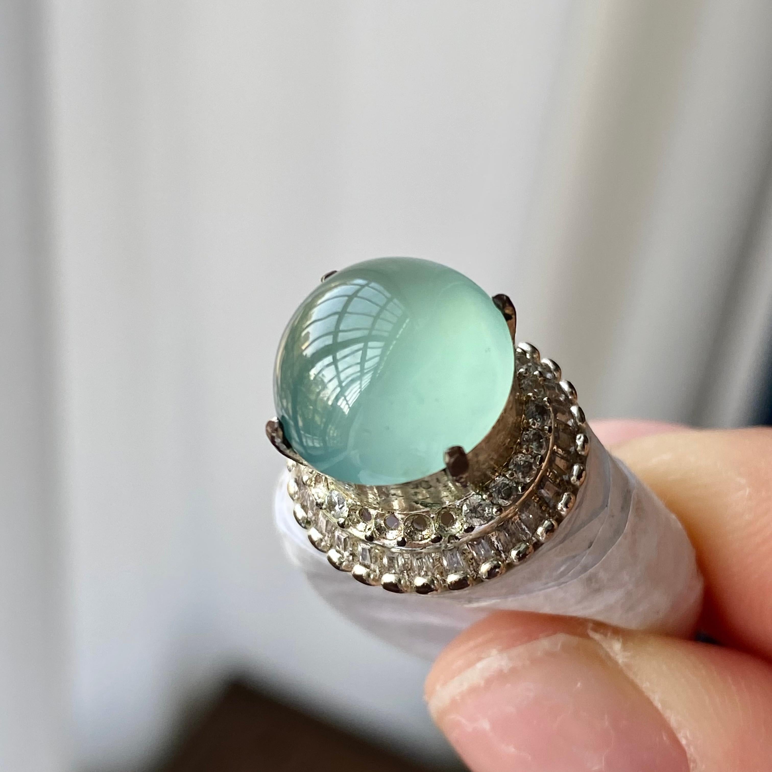 冰种晴底蛋面裸石（yc303873）