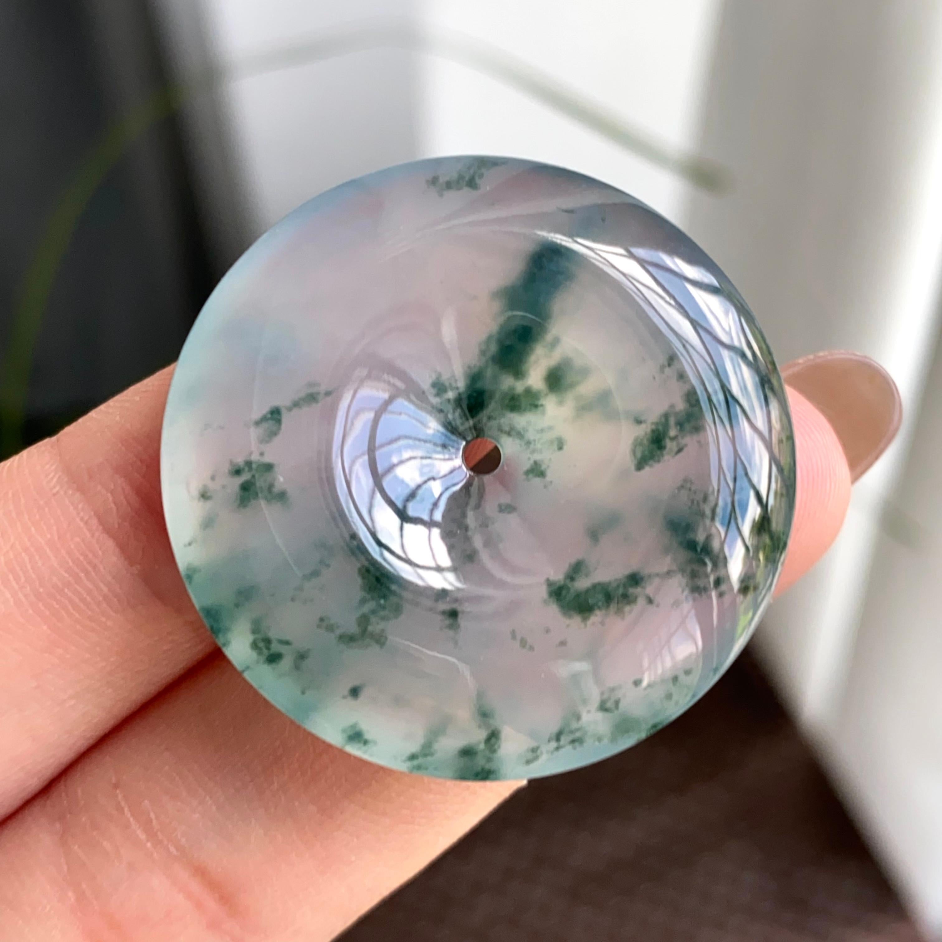 冰种飘花平安扣吊坠（yc263836）