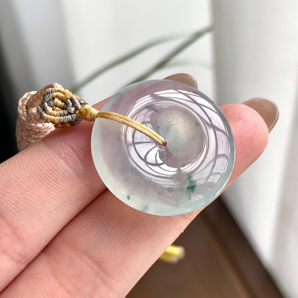 冰种飘花平安扣吊坠（yc262763）