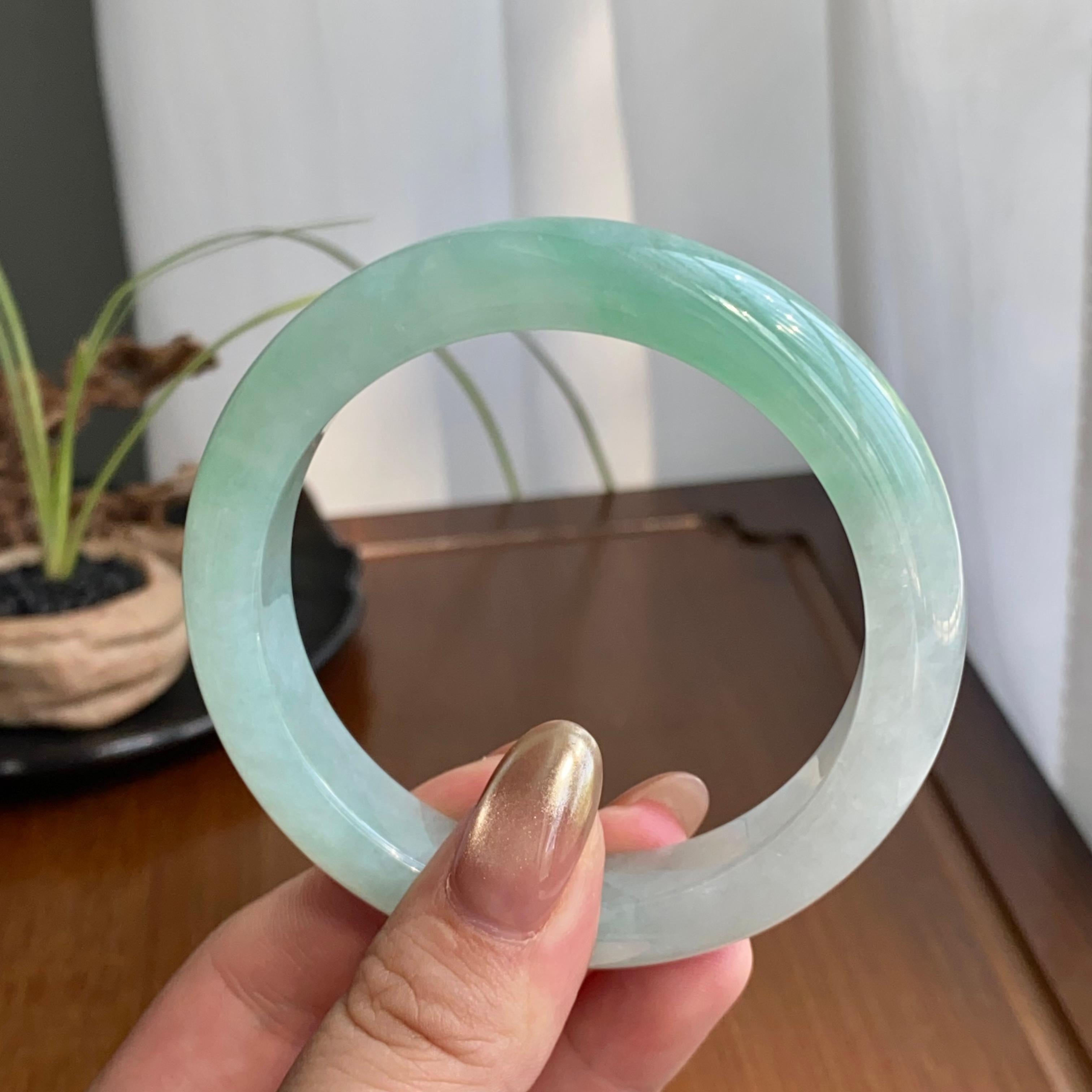 糯冰种晴底平安镯（57圈）（yc259095）