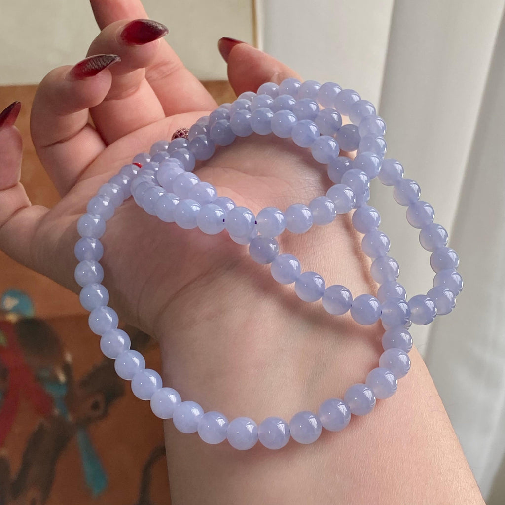 冰种紫罗兰珠链（98颗）（yc223981）