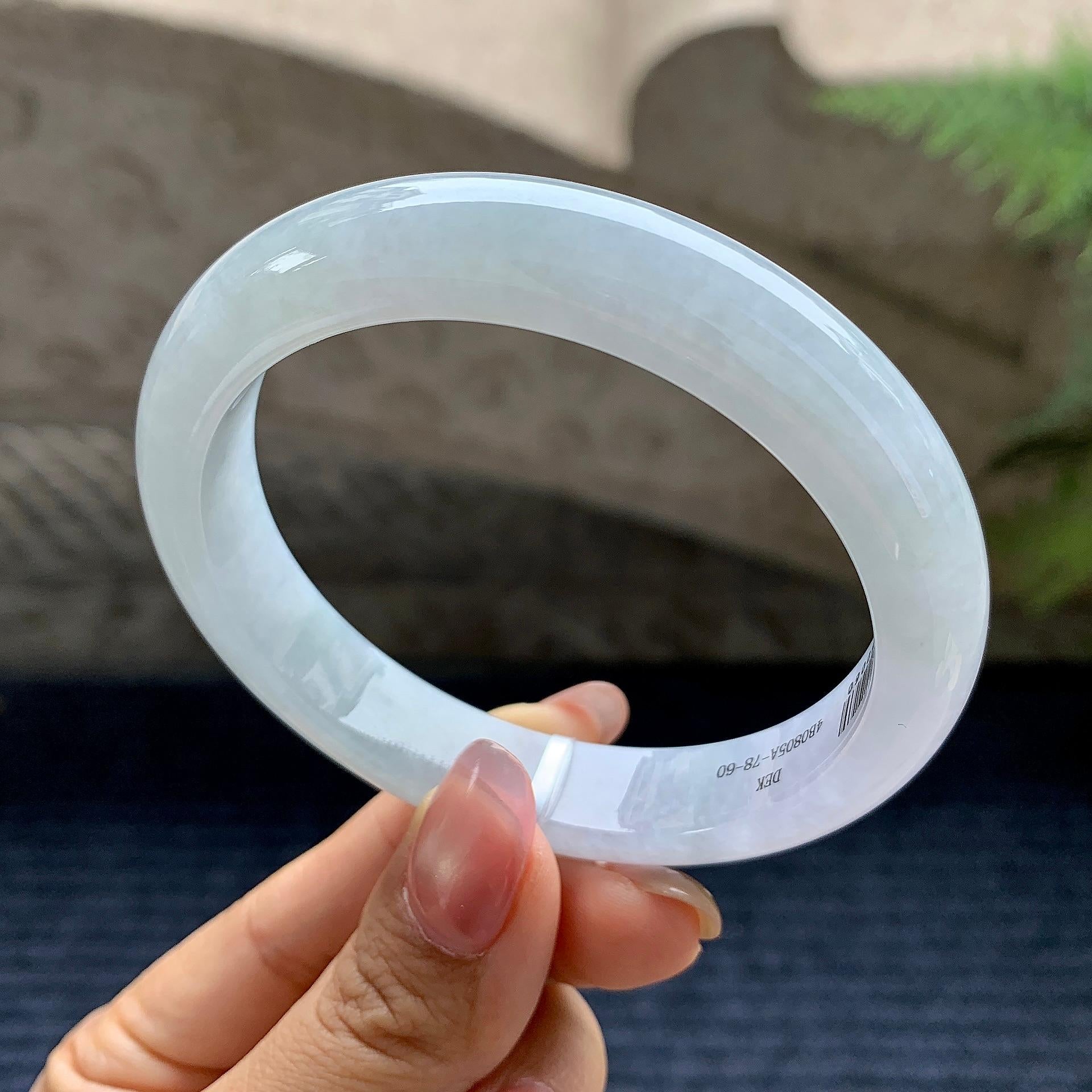 细糯种淡紫罗兰平安镯（59.1mm）（yc281526）