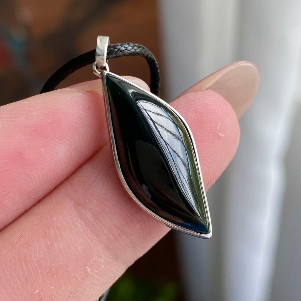 18k金镶墨翠随形吊坠（yc235112）