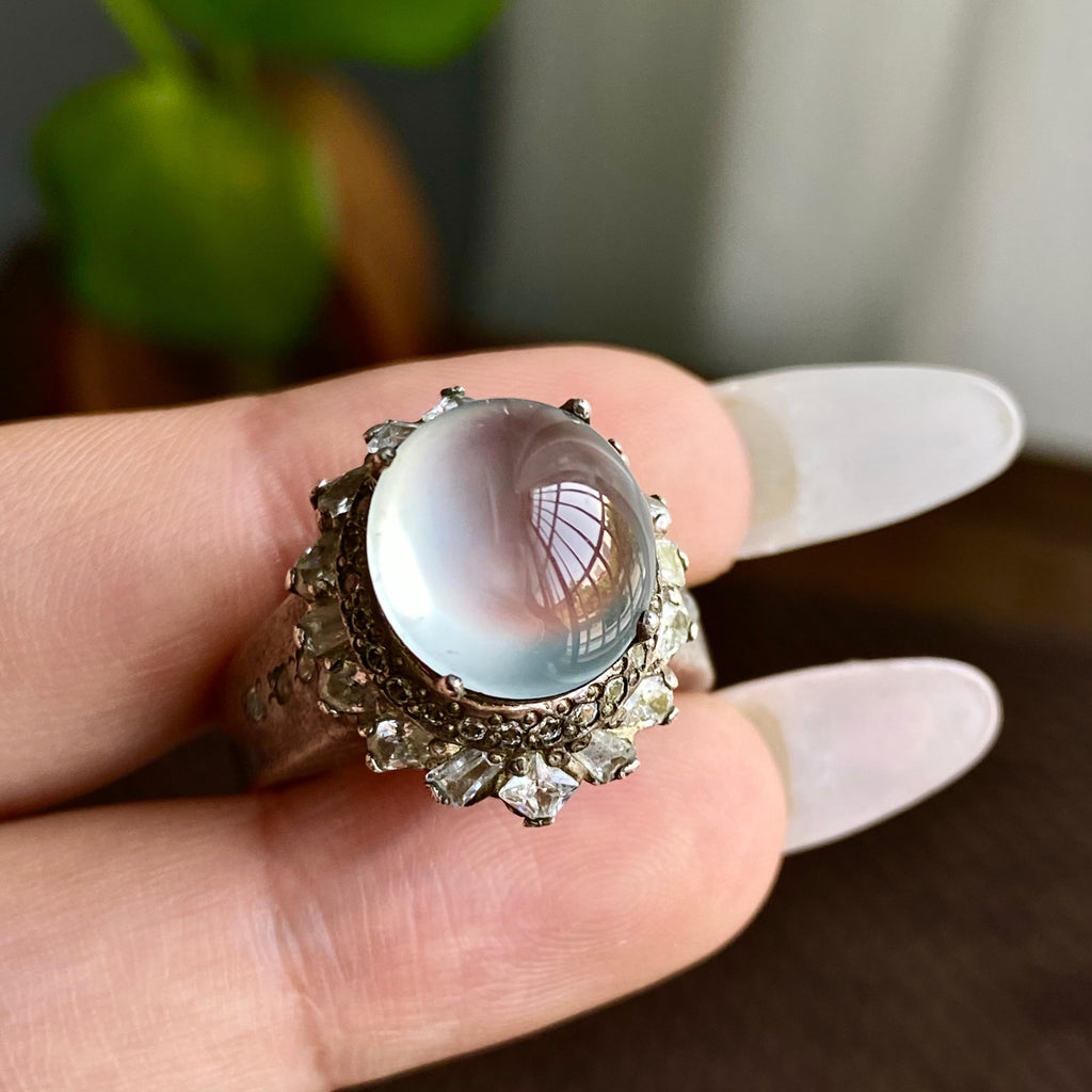 玻璃种白月光裸石蛋面（yc282944）