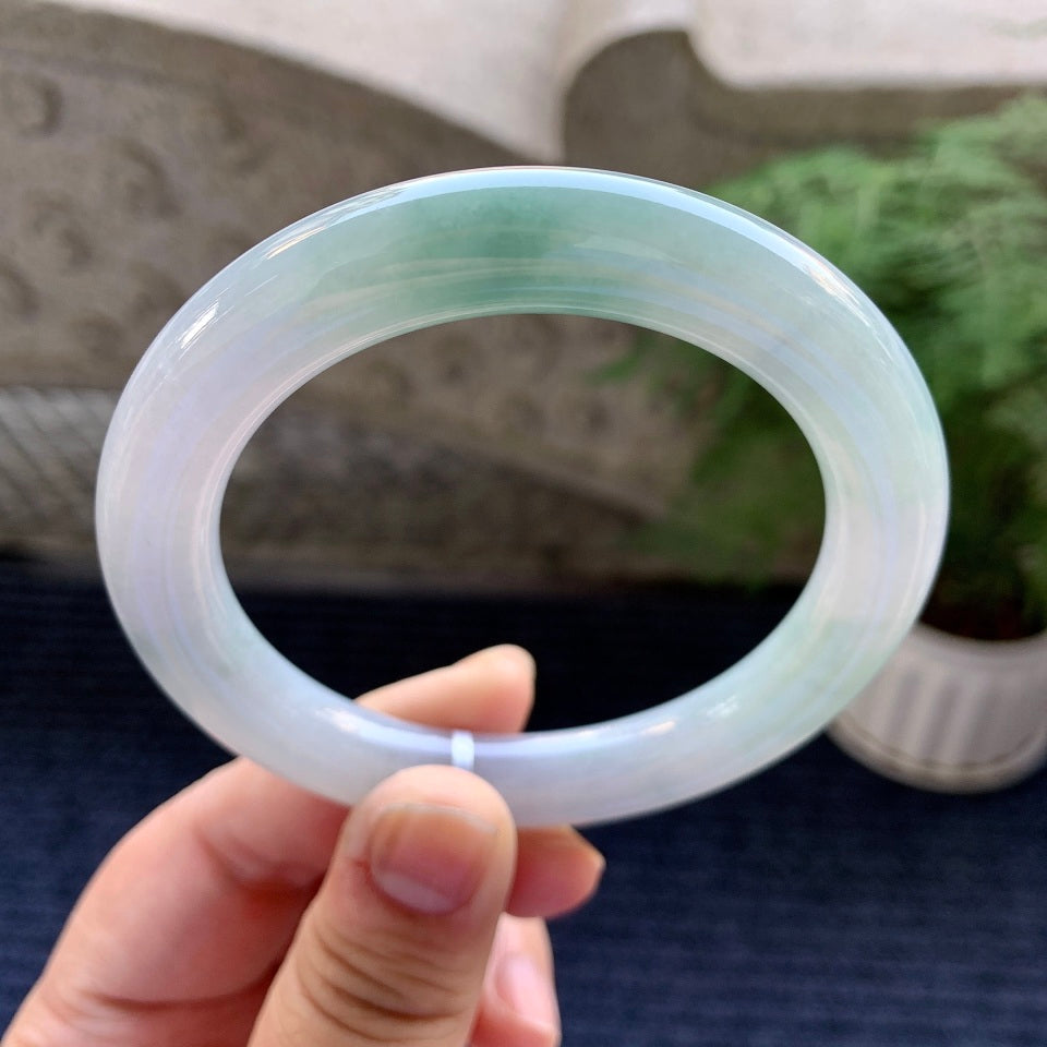 细糯种飘花圆条手镯（59mm）（yc079187）