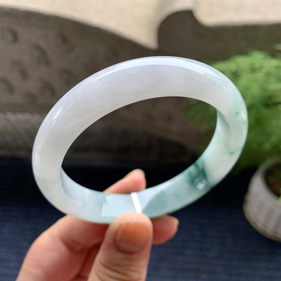 细糯种飘花平安镯（59.2mm）（yc093441）