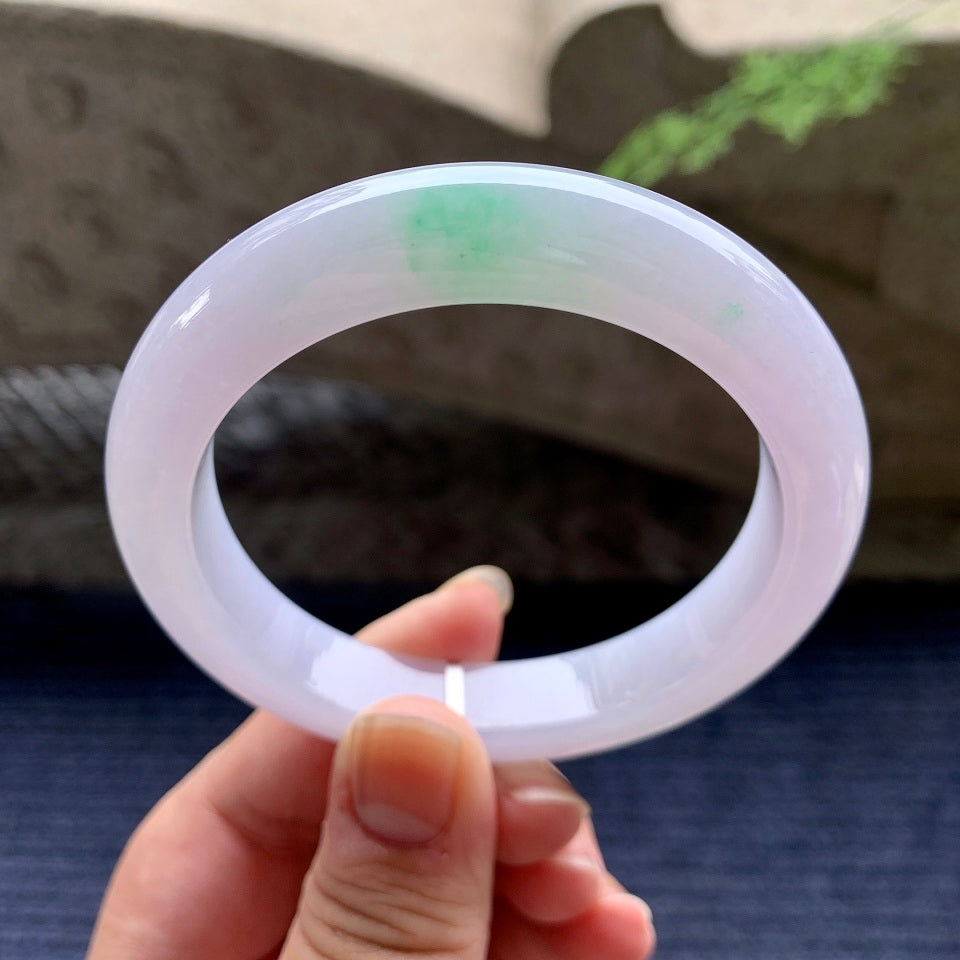 细糯种淡春彩平安镯（57.2mm）（yc121762）