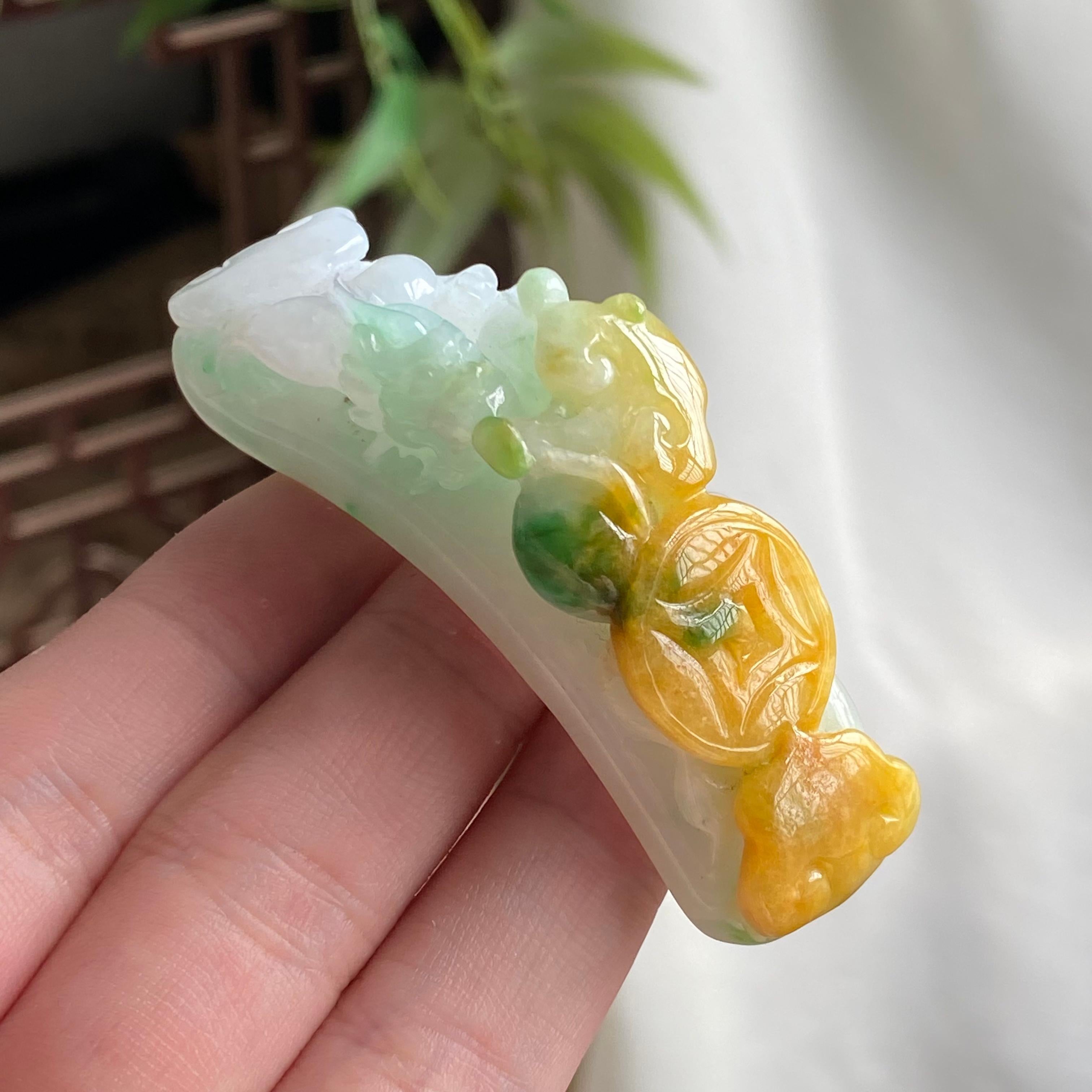 细糯种黄加绿蛟龙手牌（yc194501）