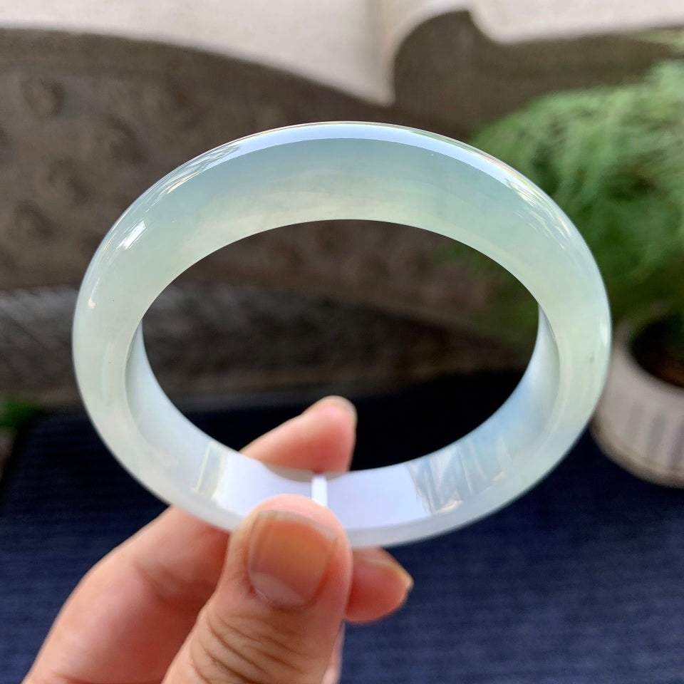 糯冰种晴底平安镯（56.3mm）（yc093815）