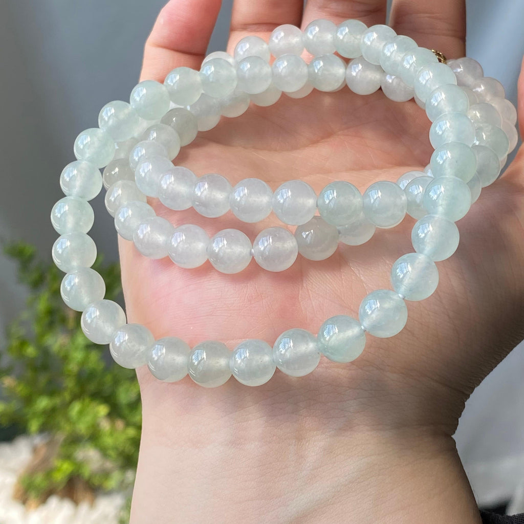 冰种晴底珠链（83颗）（yc213044）