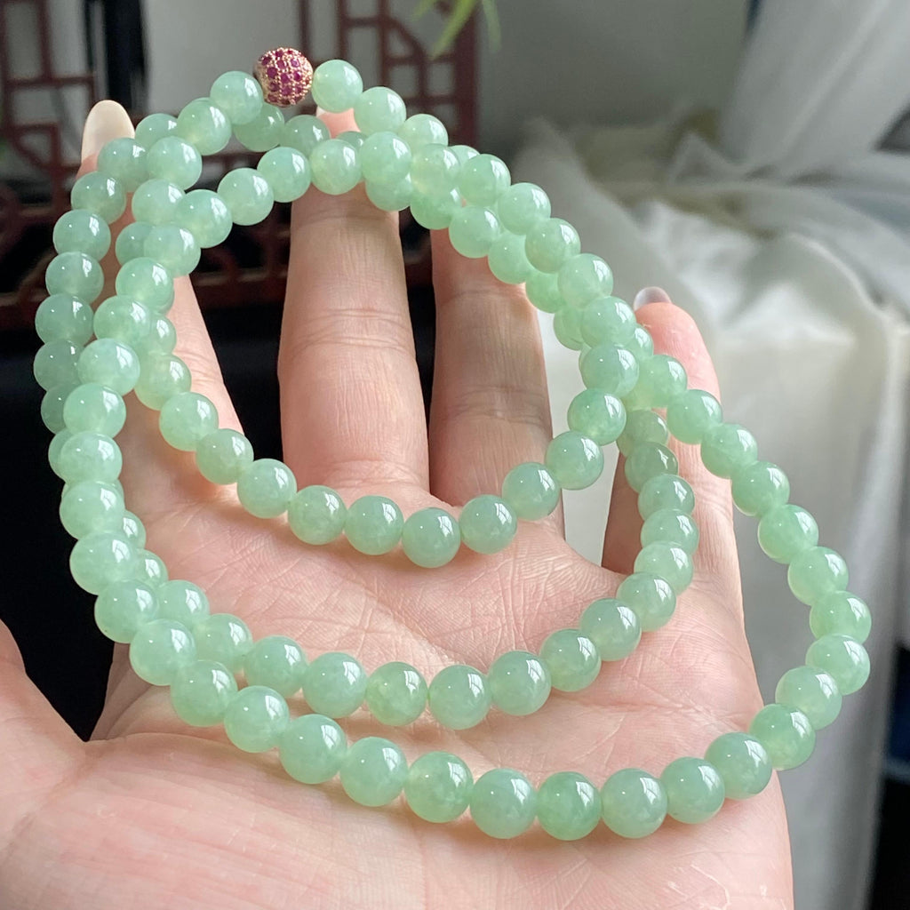 冰种晴底珠链（108颗）（yc196873）