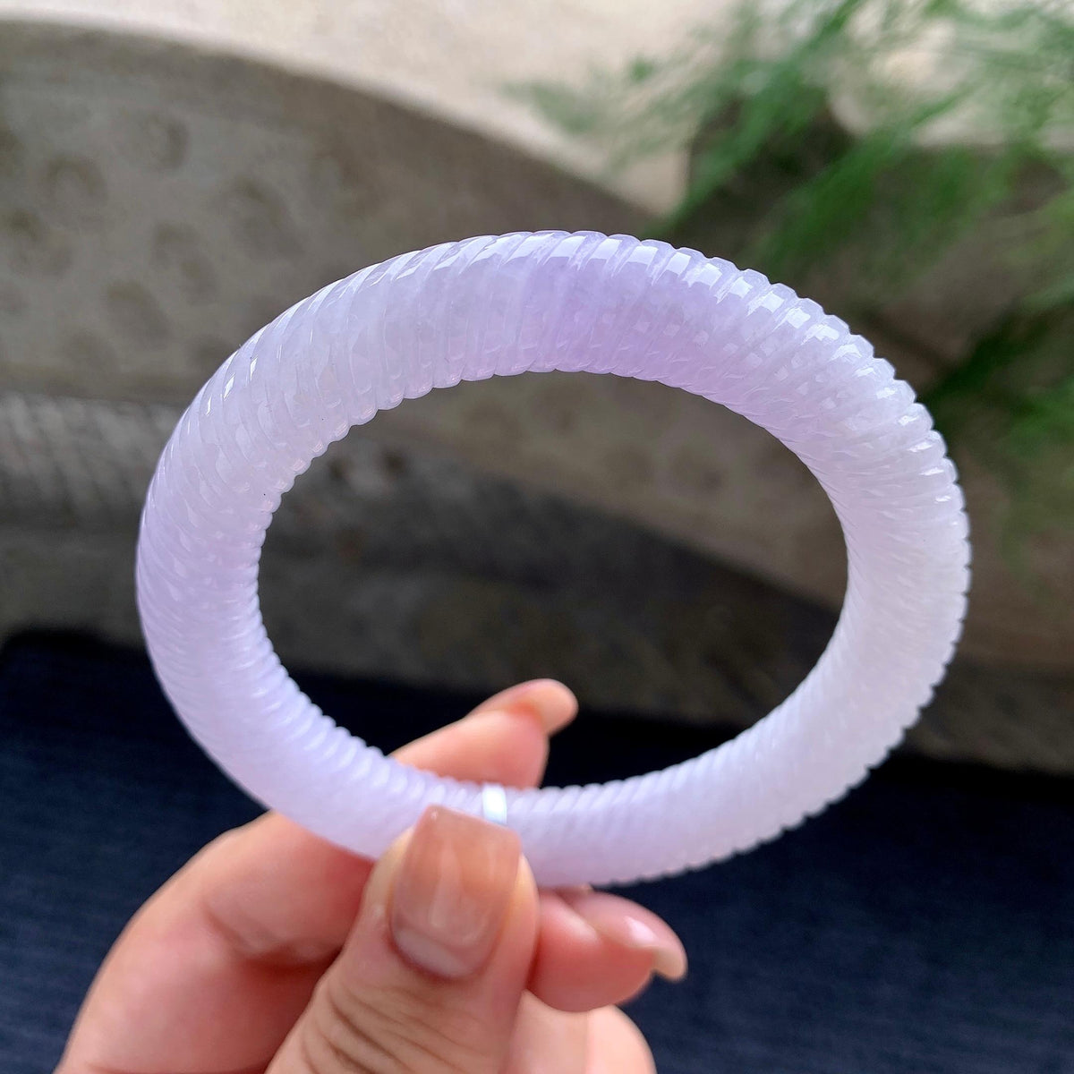 细糯种紫罗兰麻花圆条手镯 55圈口 （yc537861）