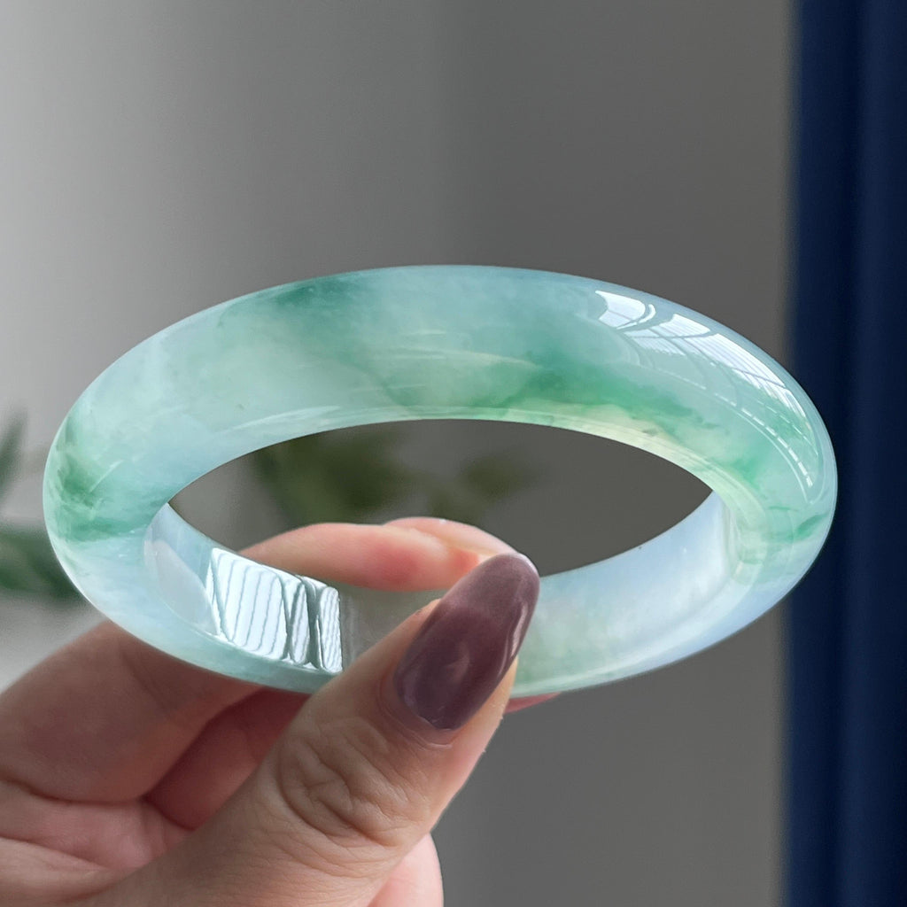 冰种飘花平安镯（58圈）（yc197911）