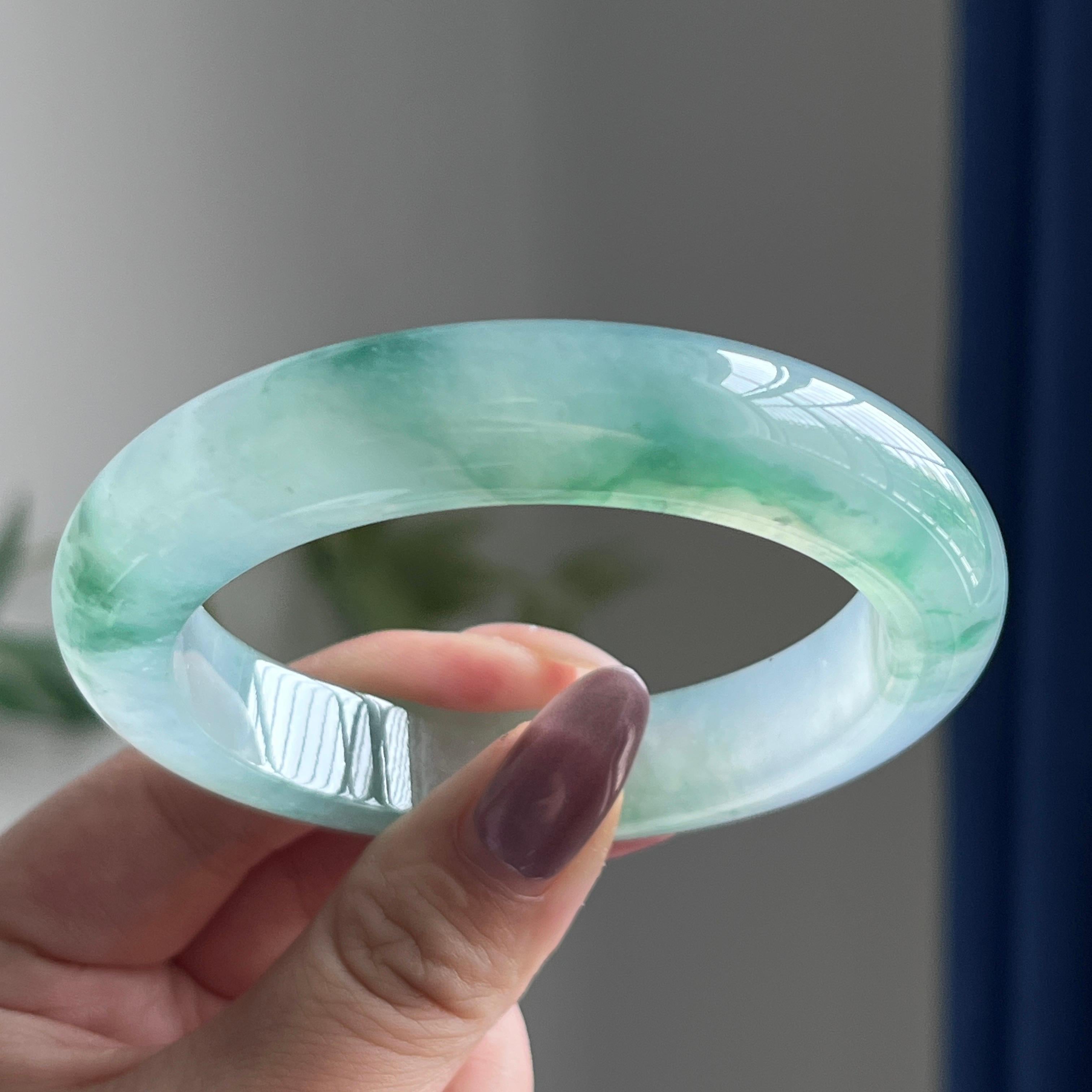 冰种飘花平安镯（58圈）（yc197911）