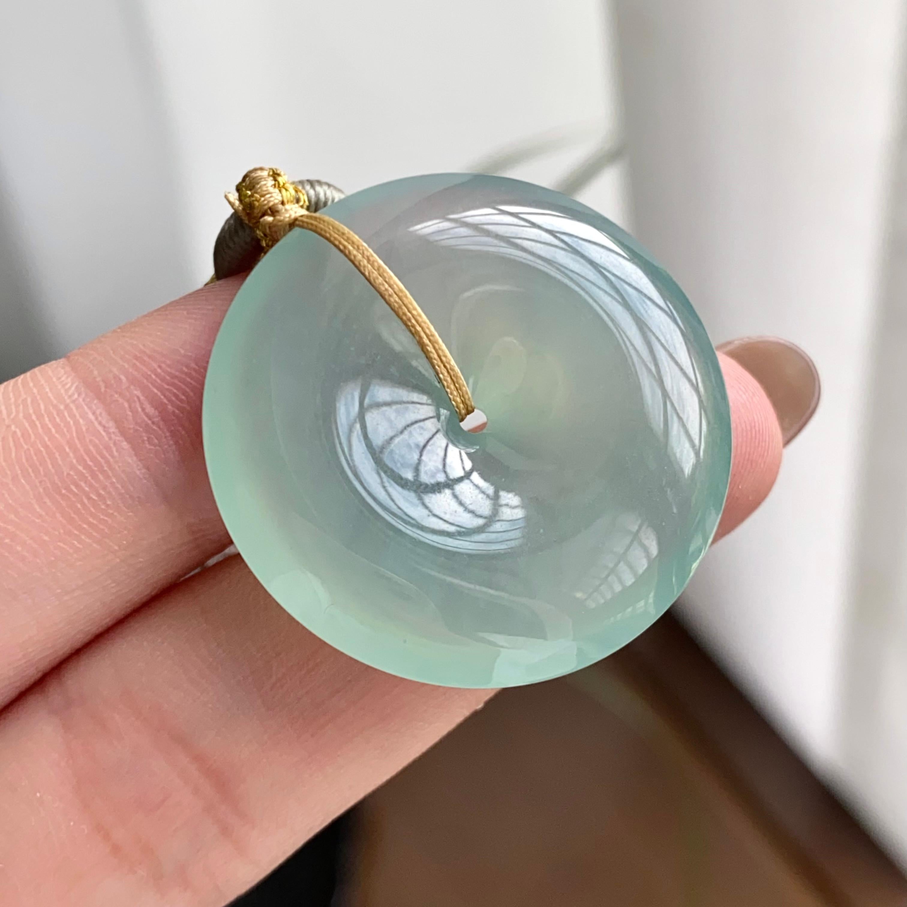 冰种晴底平安扣吊坠（yc262766）