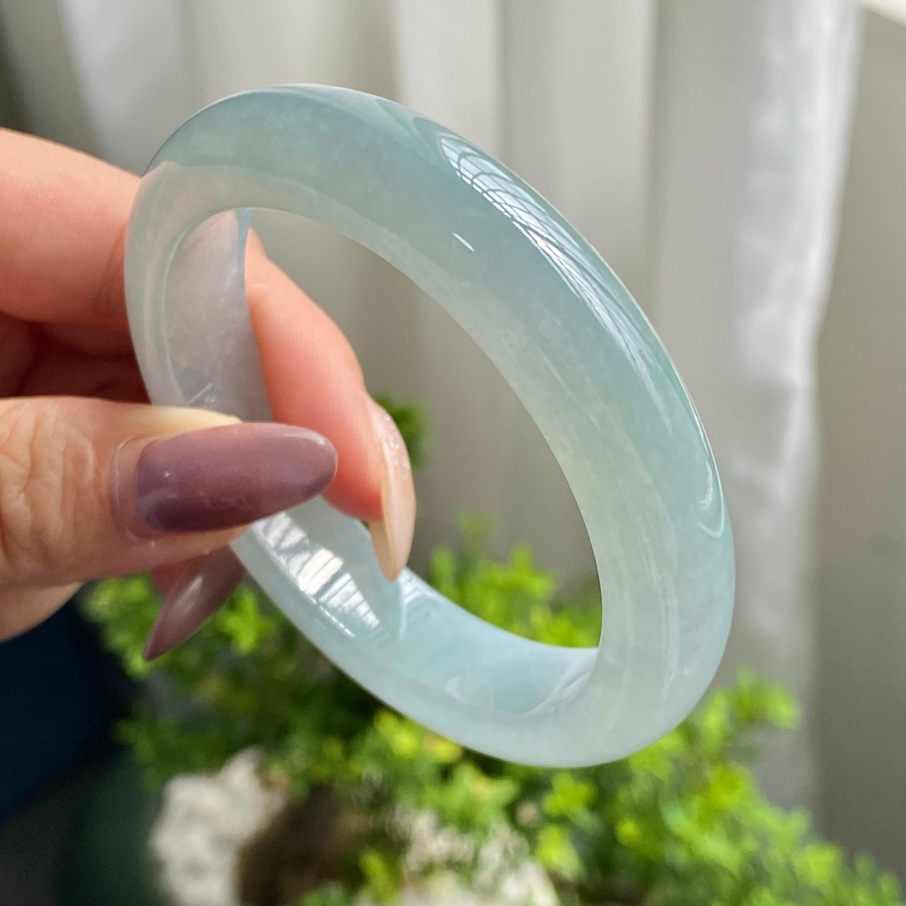 糯冰种晴底平安镯（55圈）（yc200594）