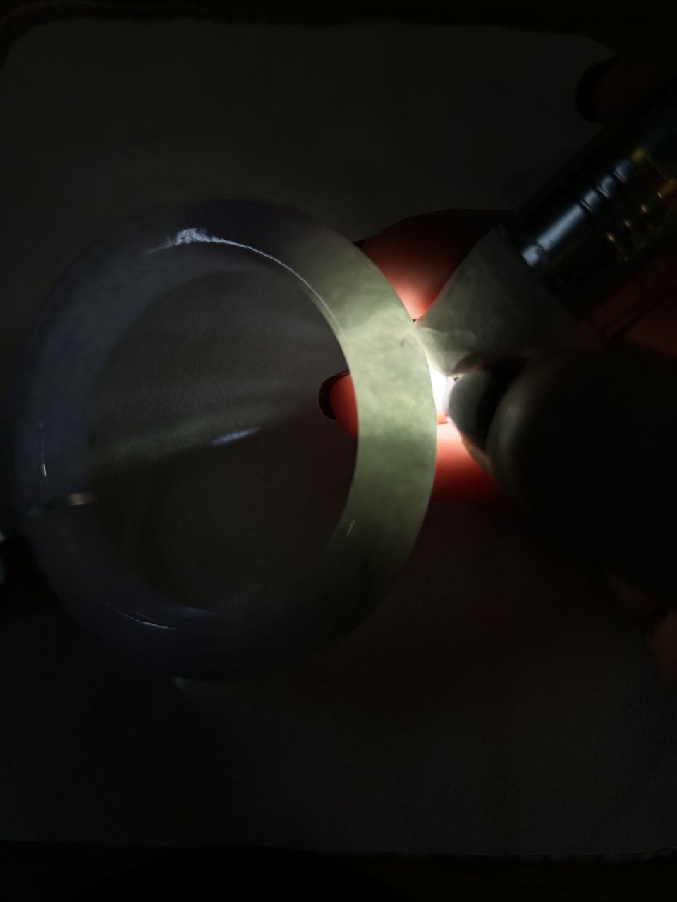 细糯种淡紫罗兰平安镯（56.7mm）（yc088396）