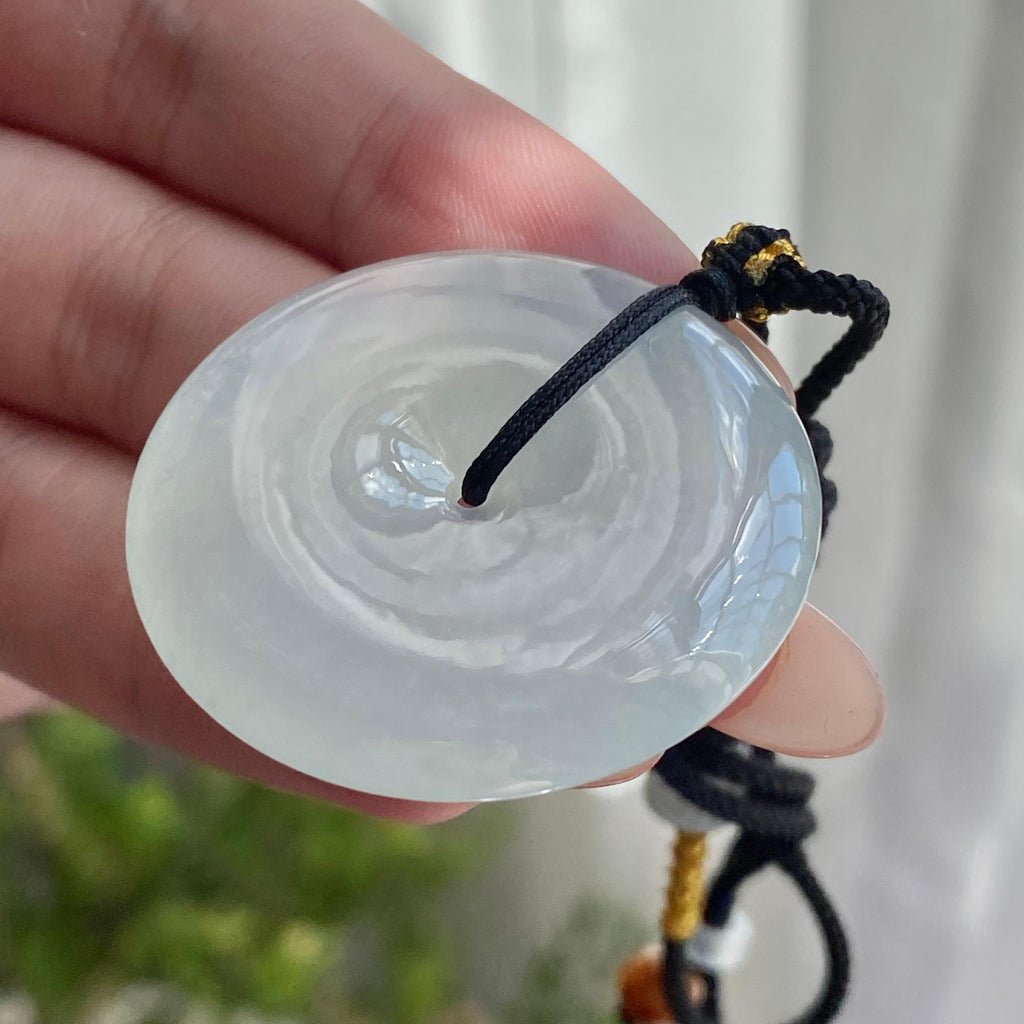 糯冰种白月光平安扣吊坠（yc233033）