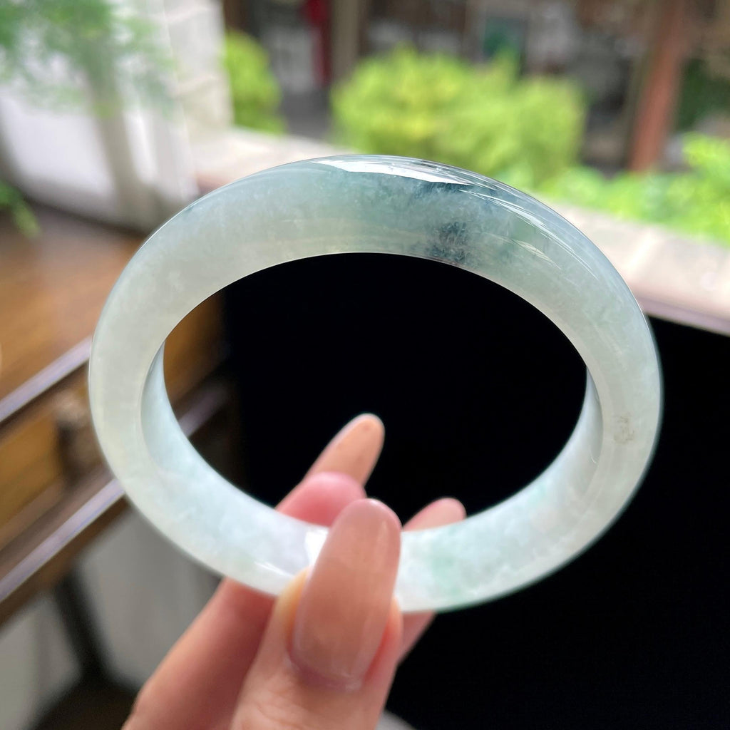 大圈口 糯种飘花正圈平安镯 58圈（yc709484）
