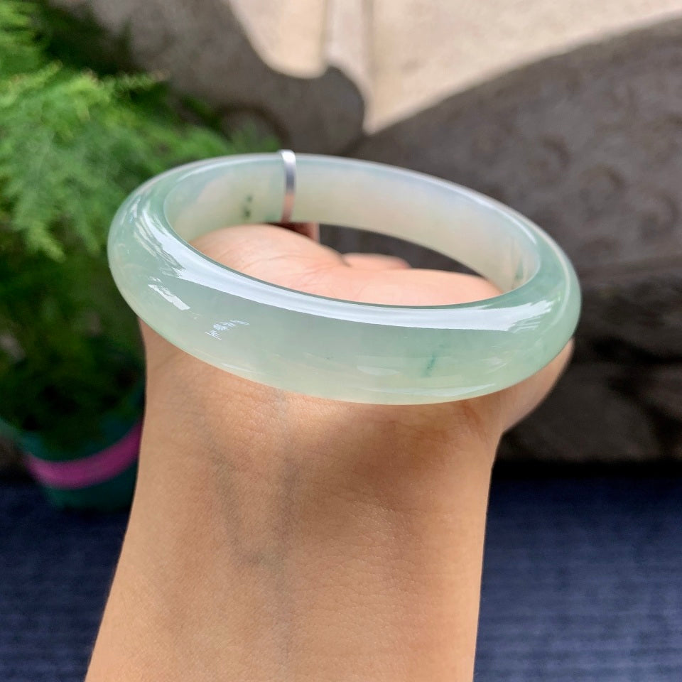 糯冰种晴水平安镯（58mm）（yc097387）