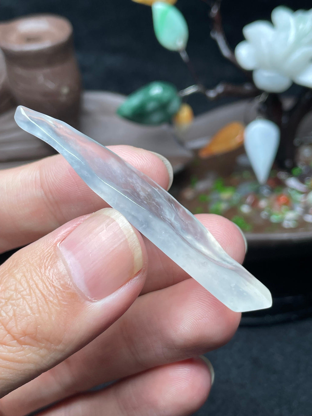 高冰雪花棉随形片料（yc529894）