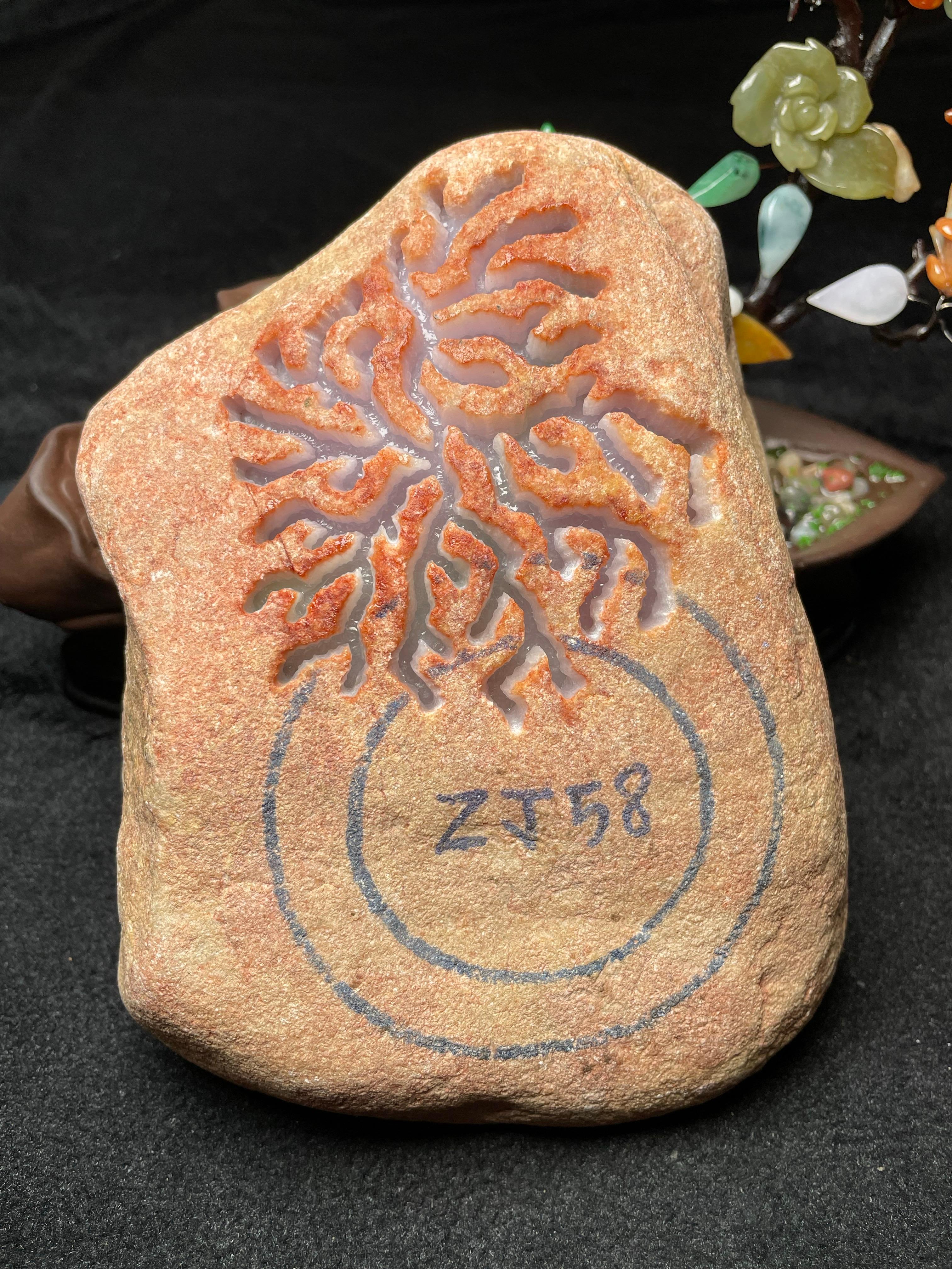 木那开窗春彩手镯料（yc505200）
