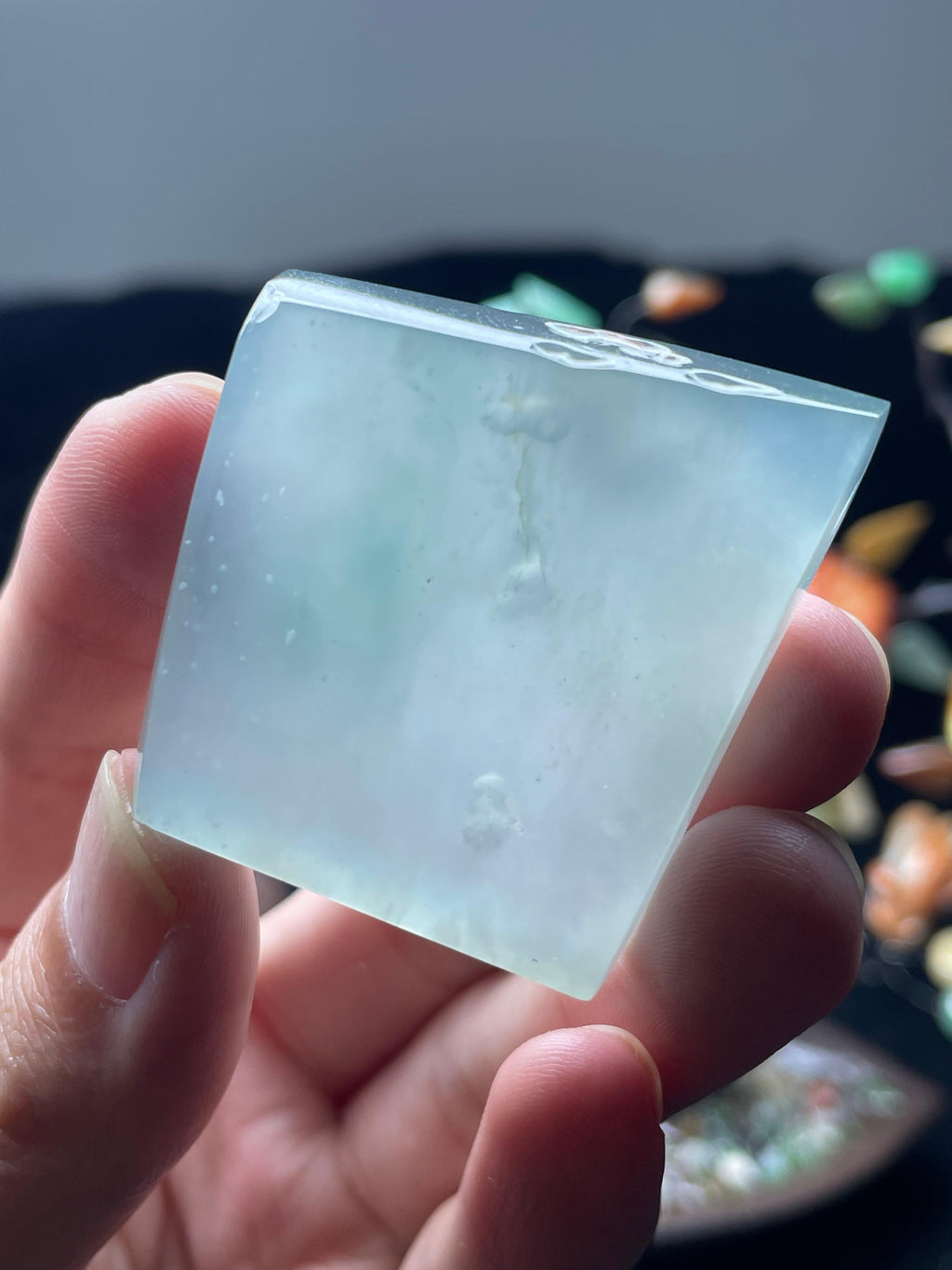 冰晴雪花棉飘花方块片料（yc513257）