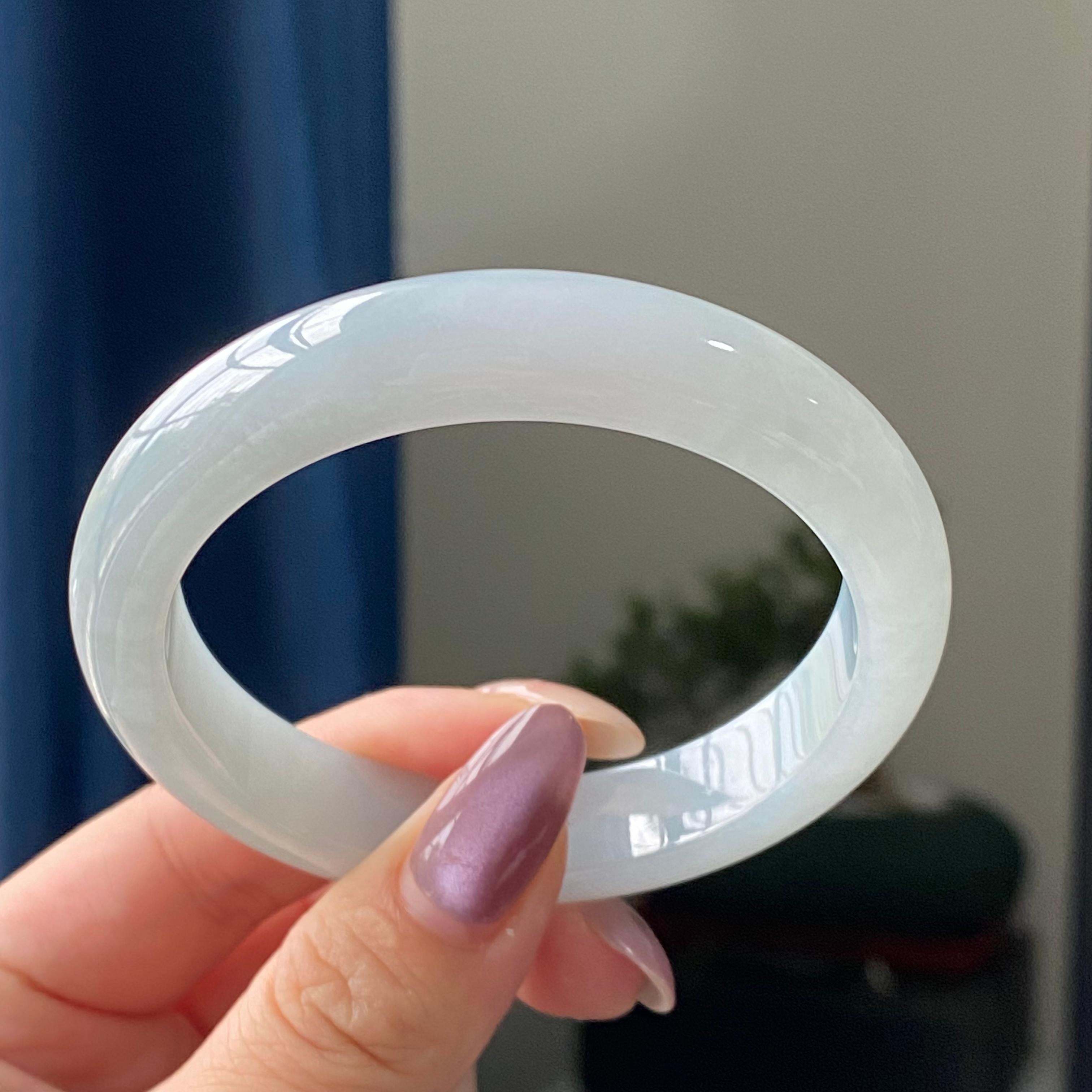 细糯种蓝底平安镯手镯（57圈）（yc196175）