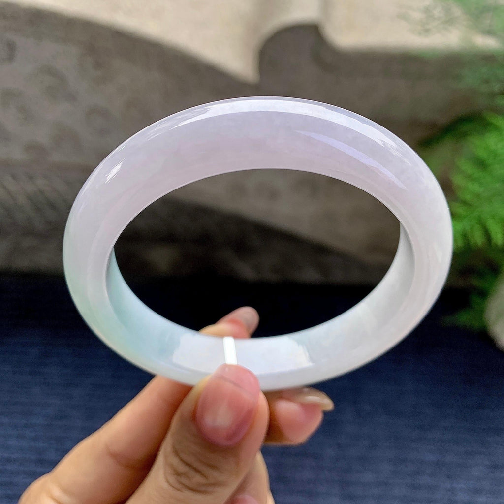 细糯种淡春彩平安镯（56.6mm）（yc280858）