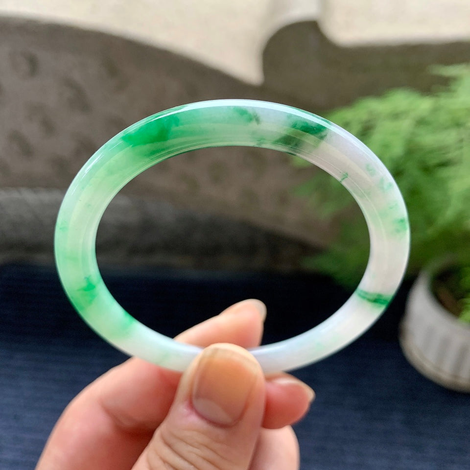 细糯种飘花圆条手镯（53mm）（yc096279）