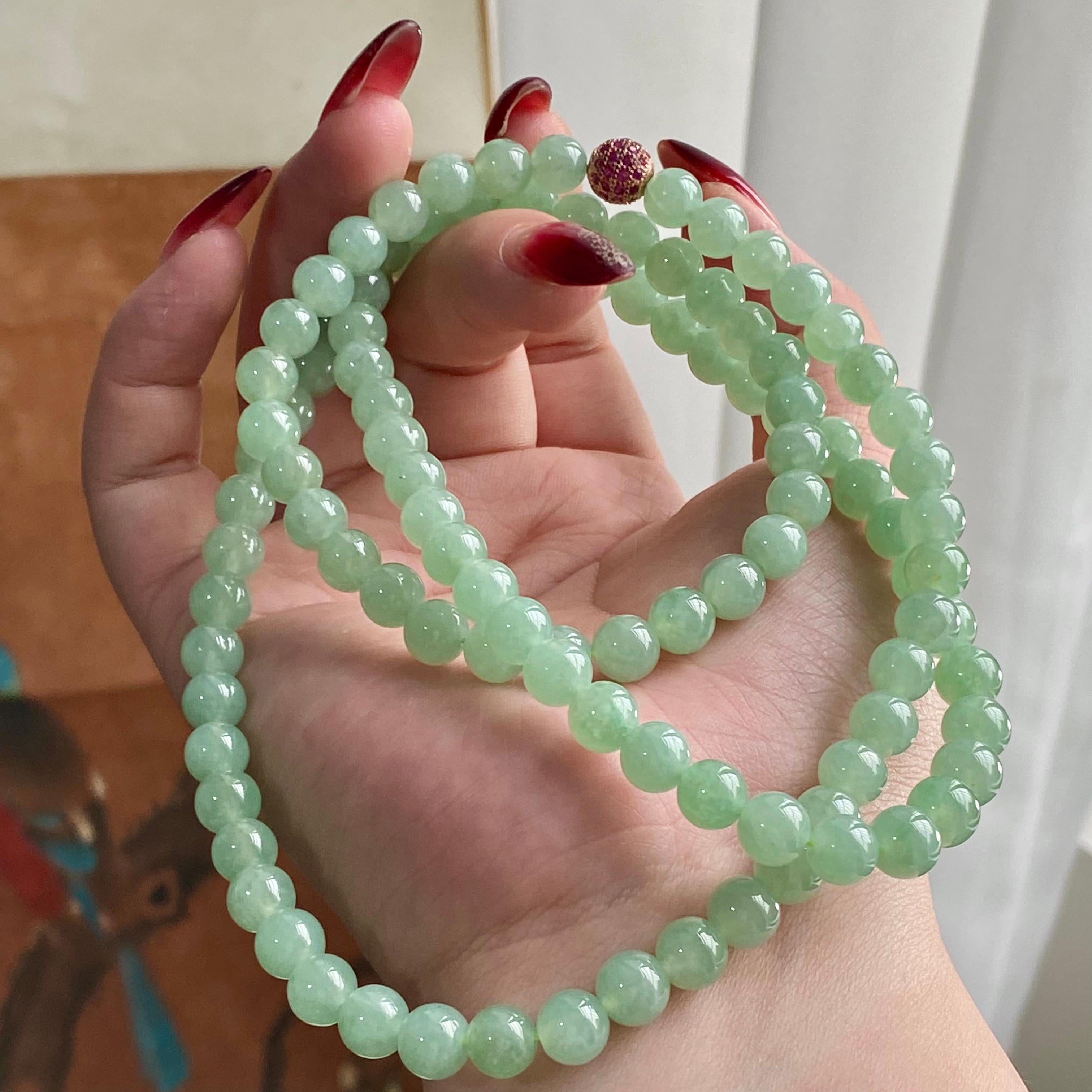 冰种晴底珠链（108颗）（yc223977）