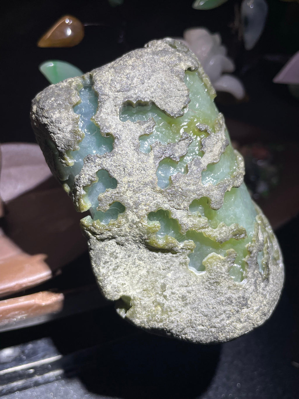 莫西沙开窗冰底飘黄牌子料（yc703087）