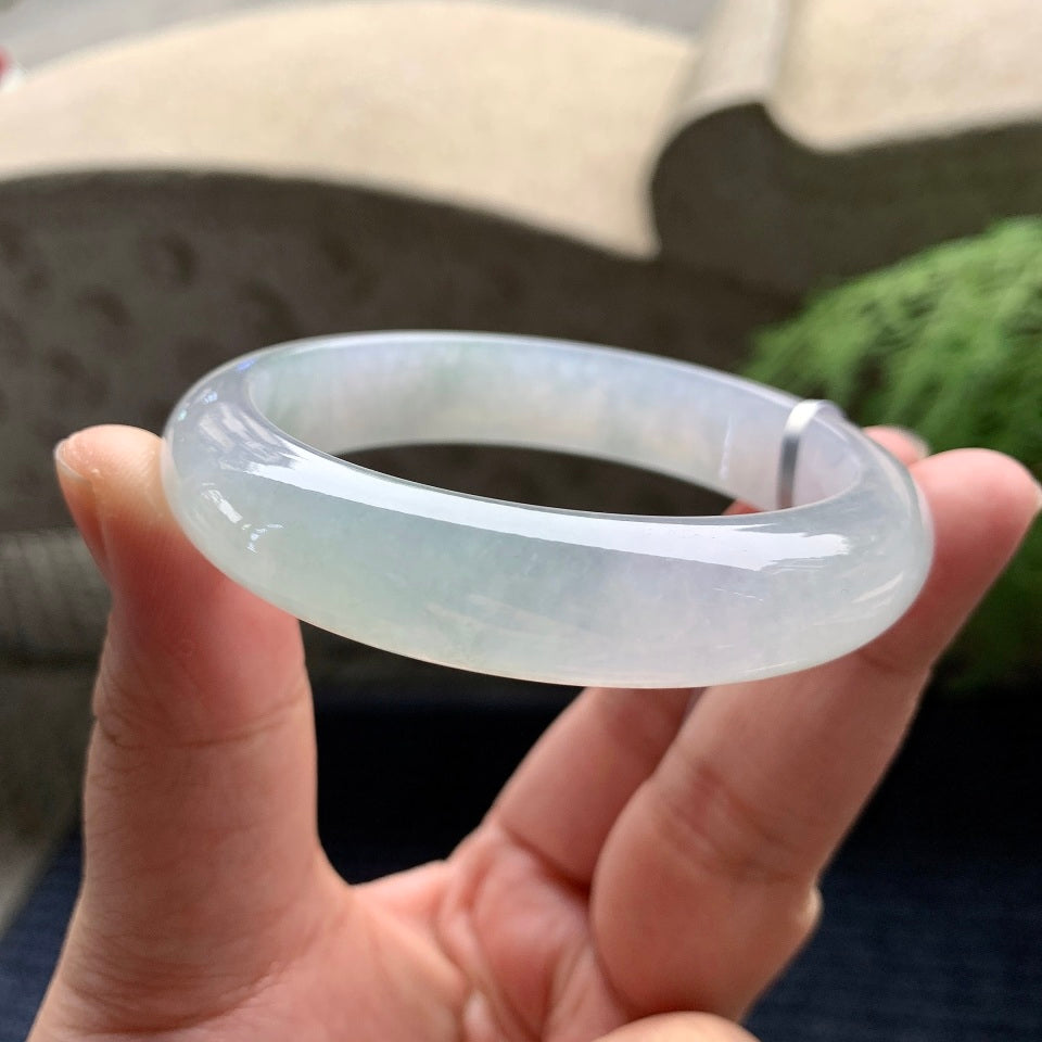 糯冰种淡晴底平安镯（57mm）（yc093399）