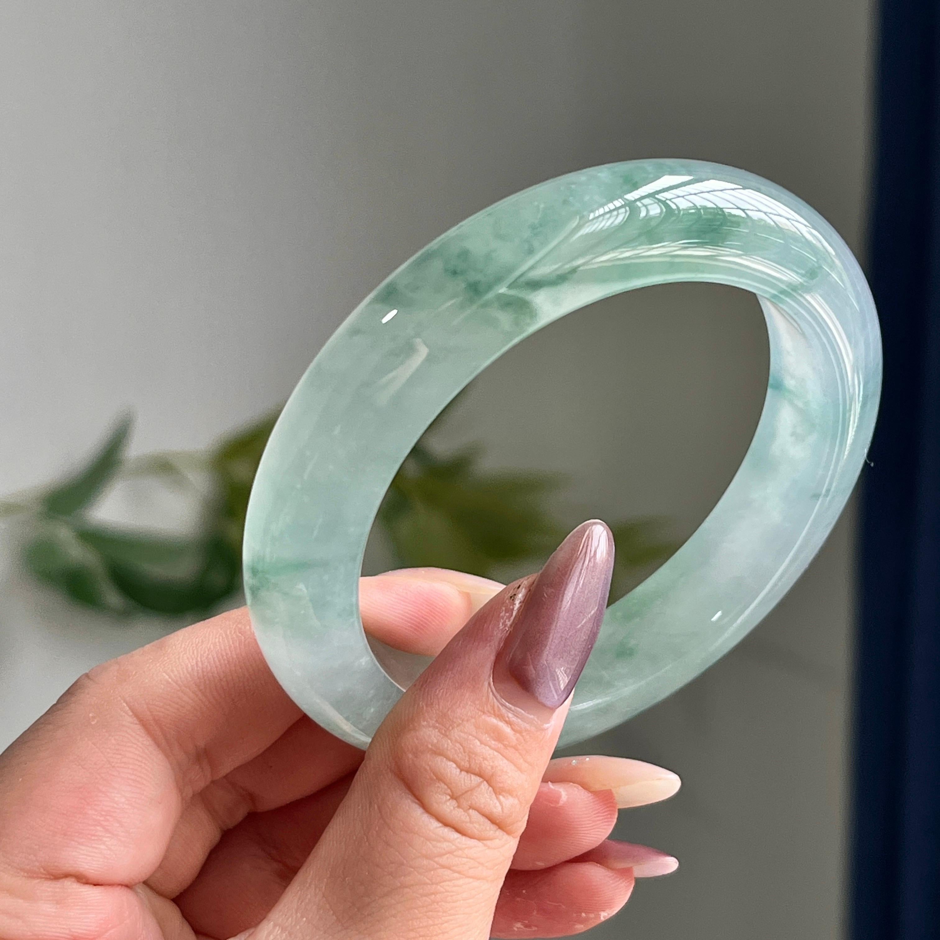 冰种飘花平安镯（56圈）（yc197922）