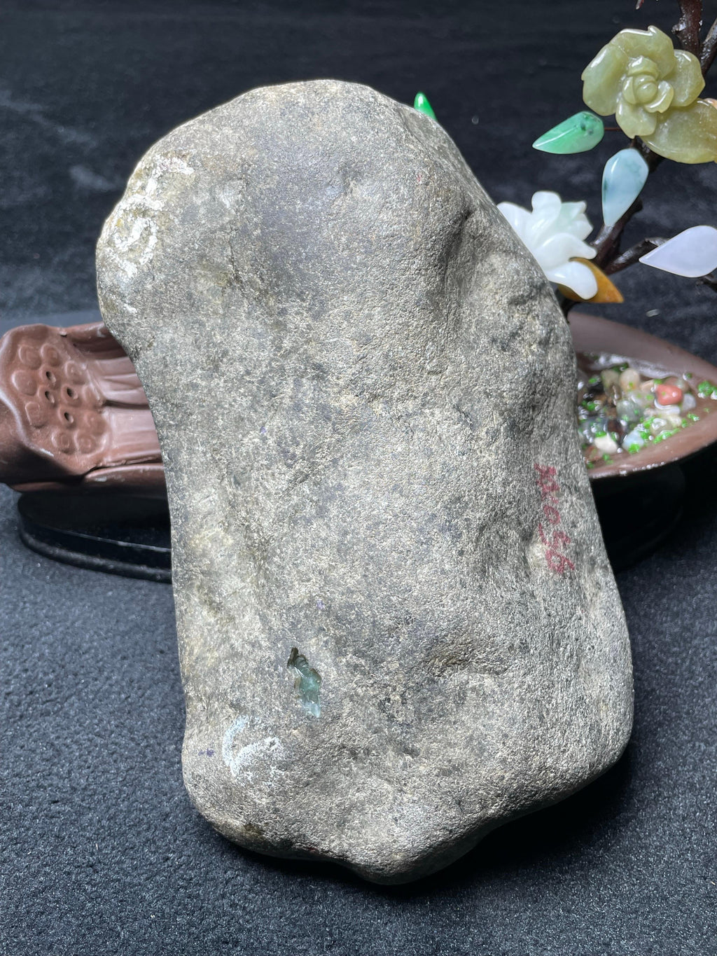 莫西沙开窗三彩手镯料（yc536909）