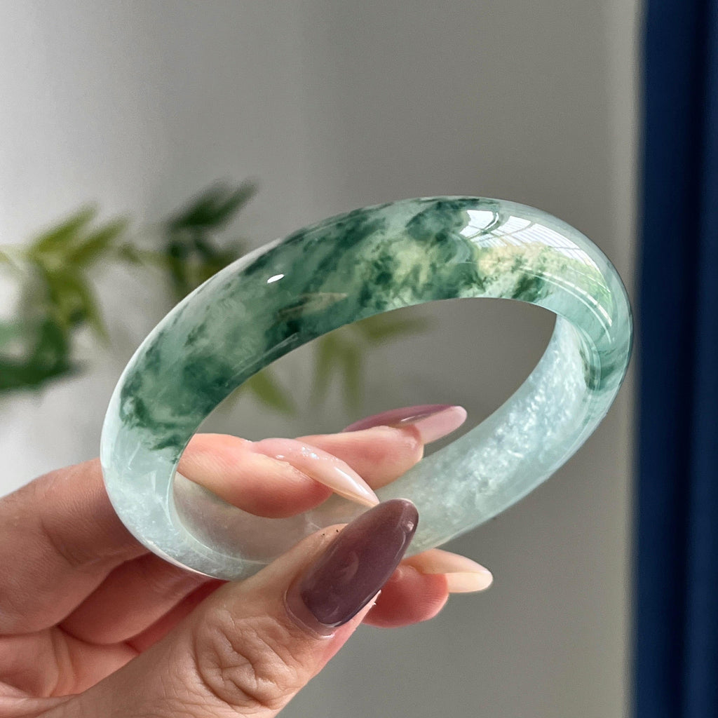 冰种飘花平安镯（56圈）（yc197939）