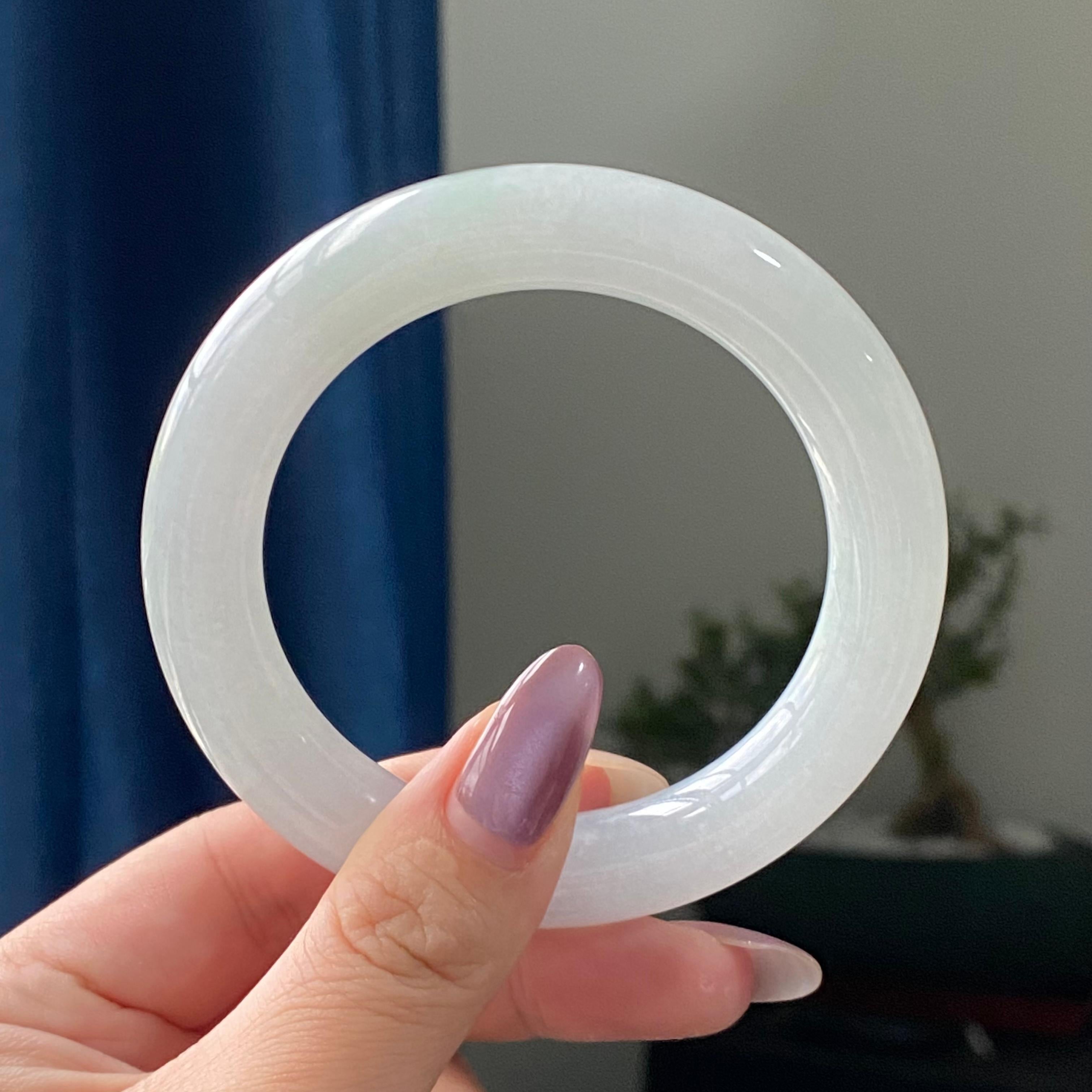 细糯种蓝底圆条手镯（56圈）（yc196178）