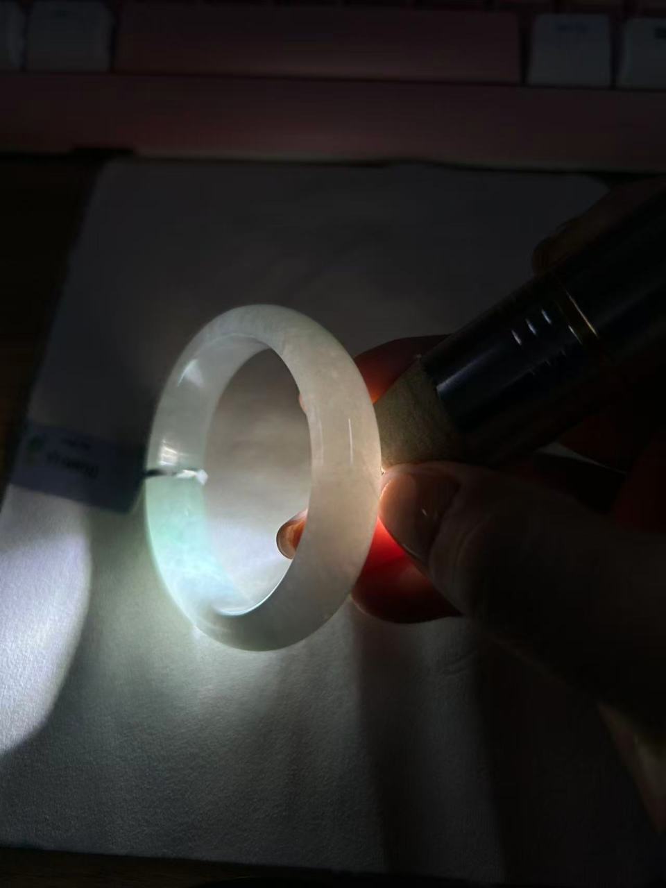细糯种飘绿贵妃手镯（54.5mm）（yc116158）