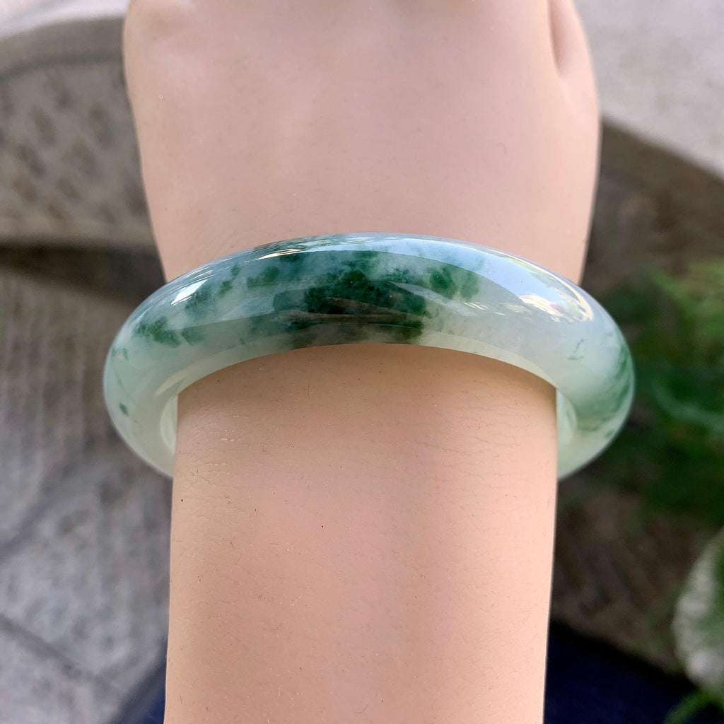 细糯种飘花平安镯（57mm）（yc275320）