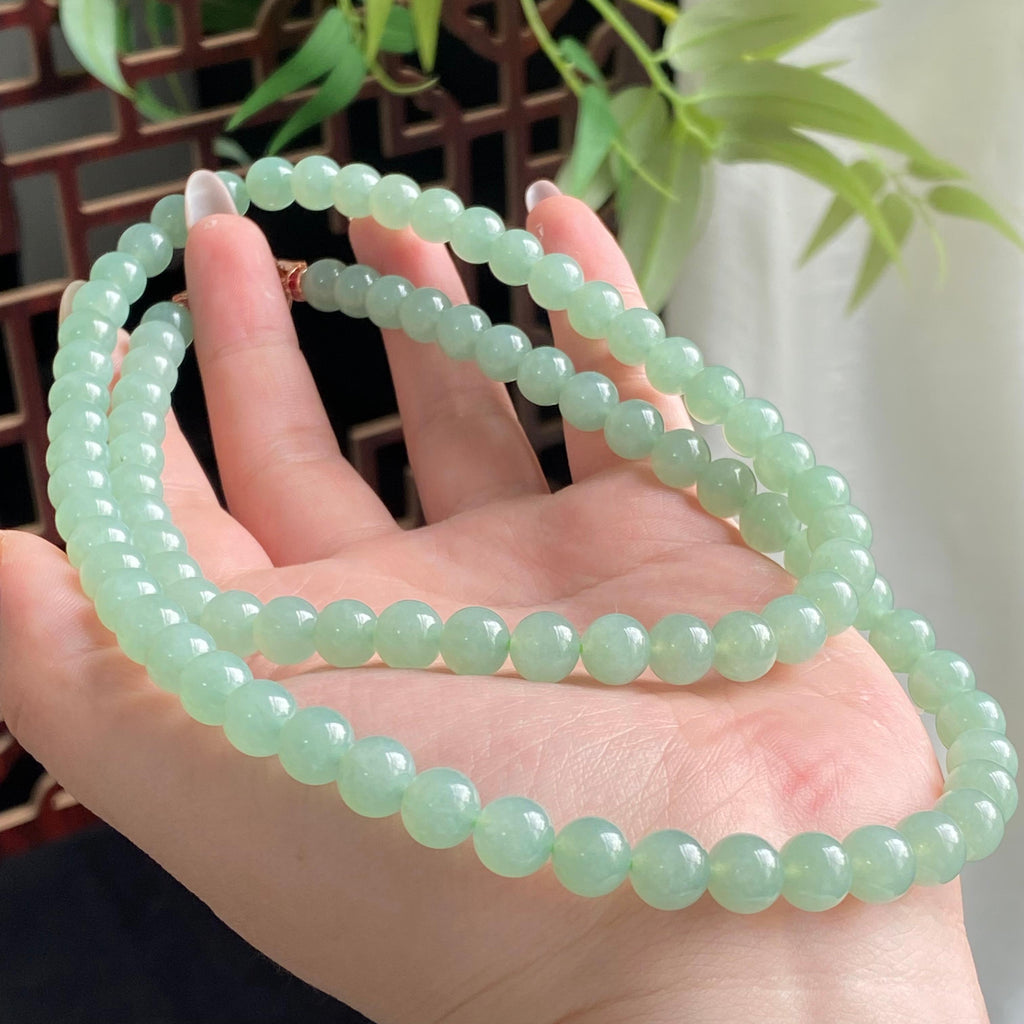 冰种晴底珠链（88颗）（yc196115）