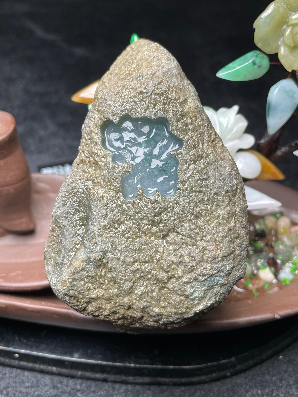 莫西沙开窗冰底飘花牌子料（yc507789）