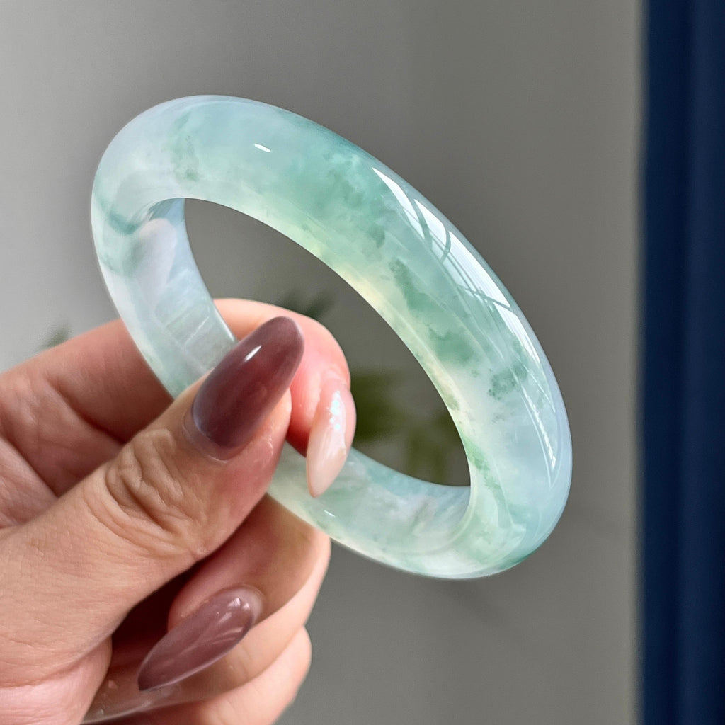 冰种飘花平安镯（56圈）（yc197922）