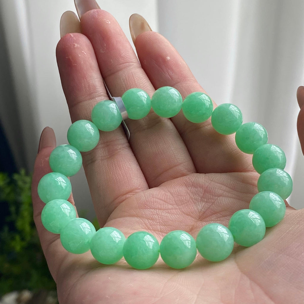 细糯种满绿单圈手串（yc201860）